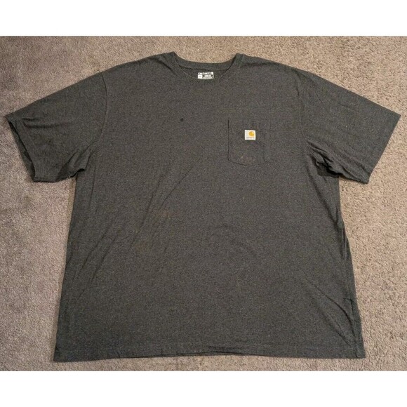 Carhartt Loose Fit Gray Pocket Short Sleeve T-Shirt Distressed Men's 4XL - Picture 1 of 6